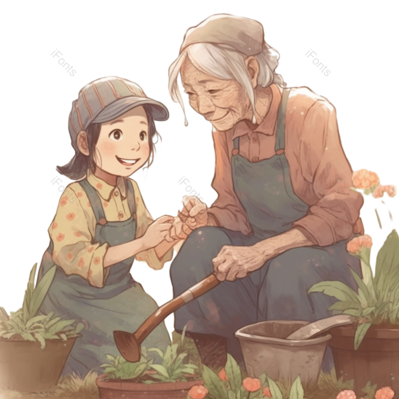 节日图片,母亲节元素,妈妈PNG,老人免抠素材